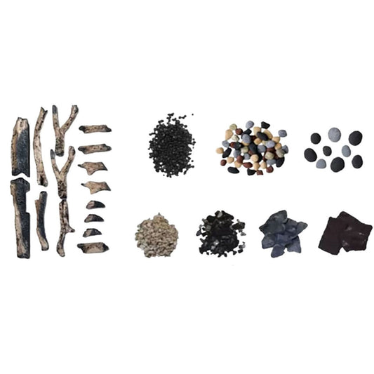 Amantii 14-Piece Rustic Log Set with Media Kit - DESIGN-MEDIA-RUSTIC-14PCE - Chimney Cricket