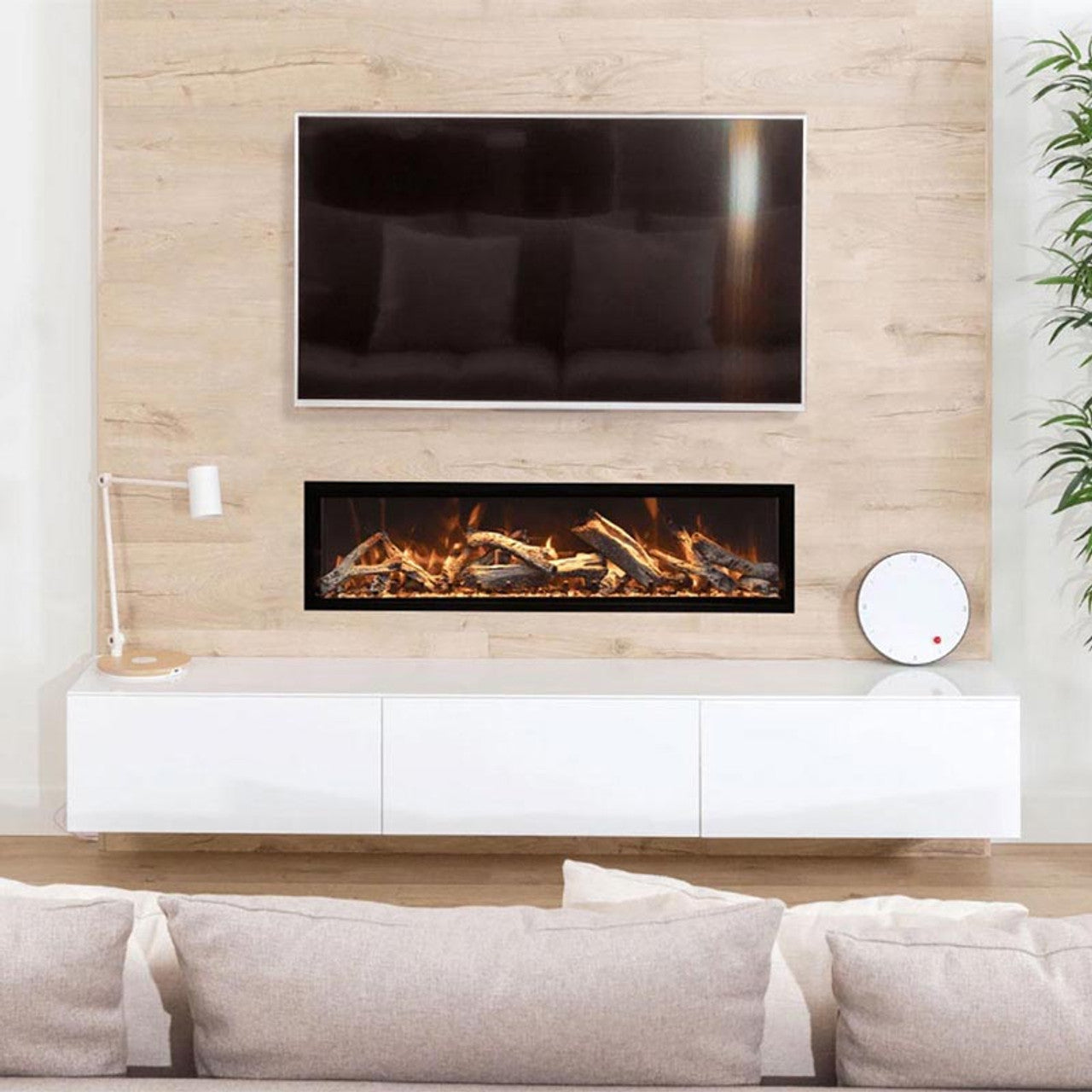 Amantii Symmetry Bespoke XT 74" Smart Electric Fireplace - SYM-74-XT-BESPOKE - Chimney Cricket