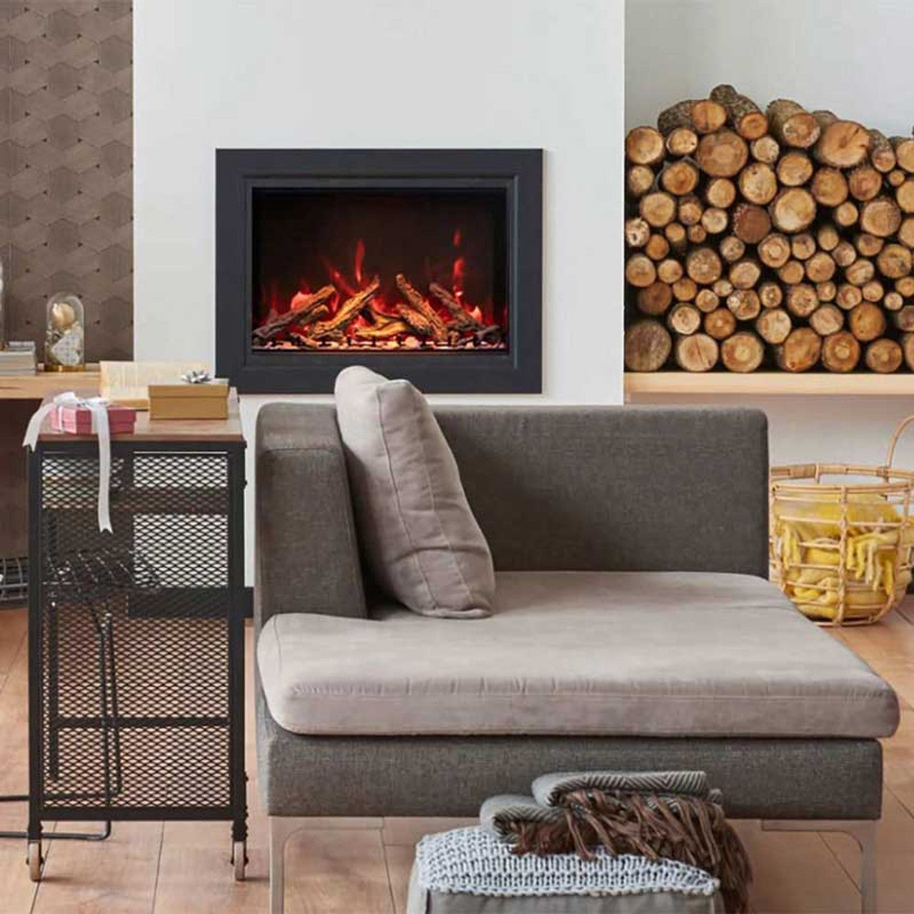 Amantii TRD 38" Smart Electric Fireplace Insert - TRD-38 - Chimney Cricket