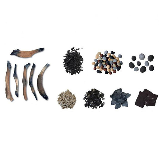 Amantii 6-Piece Log Set with Deluxe Media Kit - DESIGN-MEDIA-6PCE - Chimney Cricket