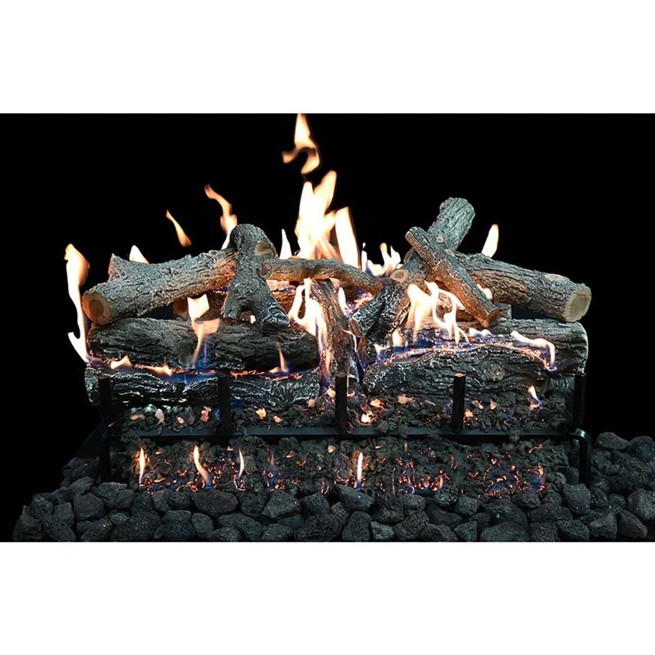 30" Lava Front View Natural Gas Variable Electronic Ignition Burner - LAFV-30-VEN - Chimney Cricket