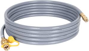 Hose, Quick Disconnect, 3/8" QD X 3/8" F. Flare X 12' Grey Hose w/ Male Nipple & Protective Caps, USD, 100NG-12, 100NG22SW22QD12 (CS20) - Chimney Cricket