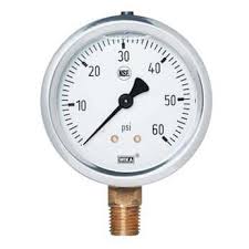 Pressure Gauge, 0-60 PSI, 1/4" Bottom Mount w/ 2" Dial - Chimney Cricket