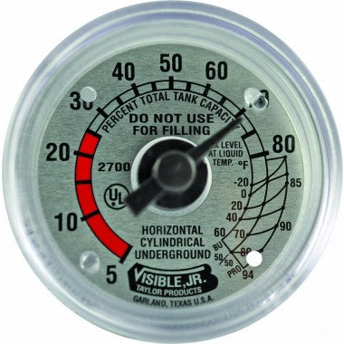 Dial, Drop-In, 2700 CV LP A, Guide Hole @ 94%, for Underground Tanks, Taylor, 130011 - Chimney Cricket