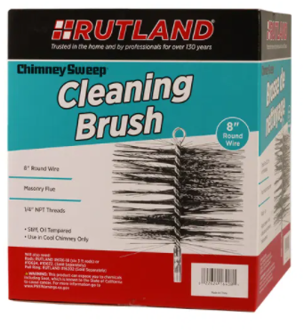 Rutland Chimney Sweep 8" Round Wire Cleaning Brush - Chimney Cricket