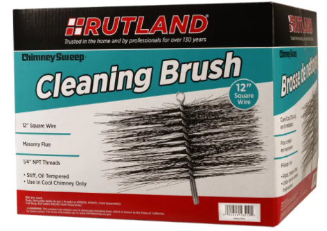 Rutland Chimney Sweep 12" Square Wire Cleaning Brush - Chimney Cricket
