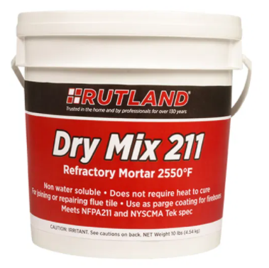 Rutland Dry Mix 211 Refractory Mortar - Chimney Cricket
