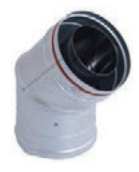 Duravent 3"x5" Concentric Vent 45 Degree Elbow - Chimney Cricket