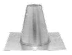 Duravent 4" Diameter PelletVent Tall Cone Roof Flashing - Chimney Cricket