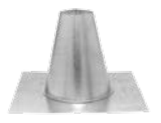 Duravent 3" Diameter PelletVent Tall Cone Roof Flashing - Chimney Cricket