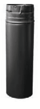Duravent 4" Diameter PelletVent Pro 48" Black Pipe Extension - Chimney Cricket