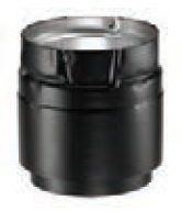 Duravent 3" Diameter PelletVent Pro Black Appliance Adapter - Chimney Cricket