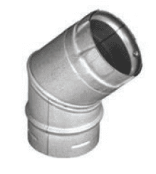 Duravent 4" Diameter PelletVent Pro Black 45 Degree Elbow - Chimney Cricket