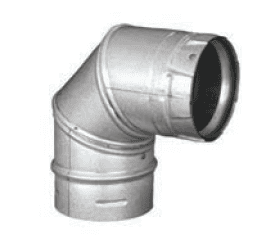 Duravent 4" Diameter  PelletVent Pro Black 90 Degree Elbow - Chimney Cricket