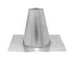 Duravent 4" Diameter PelletVent Pro Tall Cone Roof Flashing - Chimney Cricket