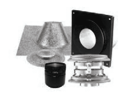 Duravent 4" Diameter PelletVent Pro Vertical Kit - Flat Ceiling - Chimney Cricket