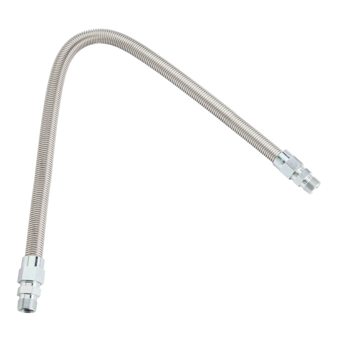 Connector, 1" OD Tube X 60" w/ 3/4" MPT X 3/4" MPT Adapters, 1" OD Flare Nuts, Flexible Appliance Gas Connector, Stainless Steel, 400-4141-60 ** - Chimney Cricket