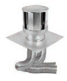Duravent 4" X 6-5/8" DirectVent Pro 3" X 4" Co-Linear Kit w/Flex - Chimney Cricket