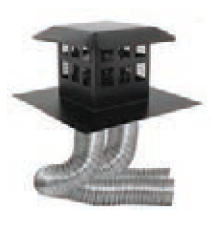 Duravent 4" X 6-5/8" DirectVent Pro Co-Linear Flex Kit w/ Prairie Cap - Chimney Cricket