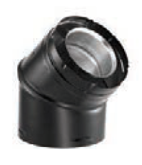 Duravent 5" x 8" DirectVent Pro 45° Black Elbow - 58DVA-E45B, 810001394 - Chimney Cricket