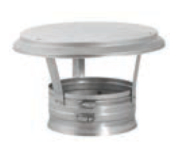 (X) Duravent 4" DuraFlex Stainless Steel Vertical Cap - 4DFSVC - WHEN STOCK IS DEPLETED USE 4DFS-VCRC - Chimney Cricket