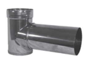Duravent 5 1/2" DuraFlex Stainless Steel Tee with Cap - 55DFST, 810002450 - Chimney Cricket