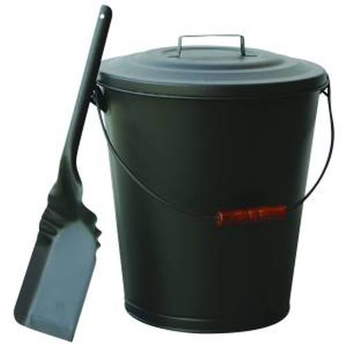 Olde World Iron Ash Bin & Shovel