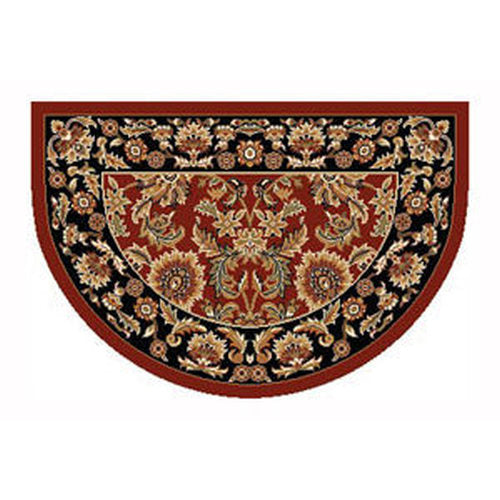 Red & Black Kashan Hearth Rug