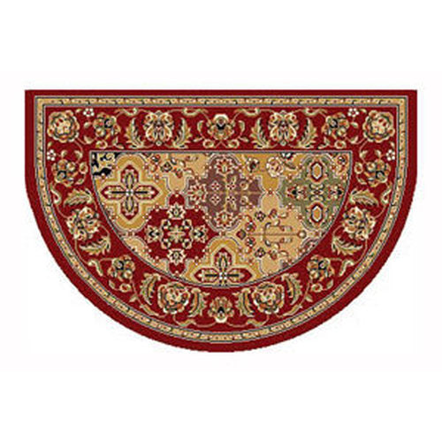 Sand Hill Red Kashan Rug 46X31 Half Round