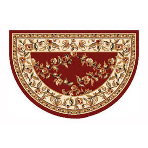 Sand Hill Red/Ivory Trellis Rug 46X31 Half Round