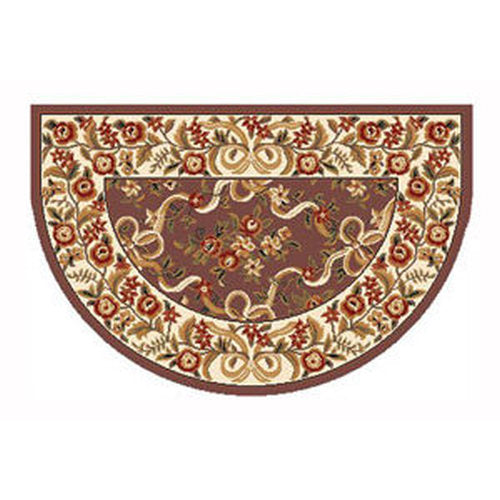 Sand Hill Plum / Ivory Rug 46X31 Half Round
