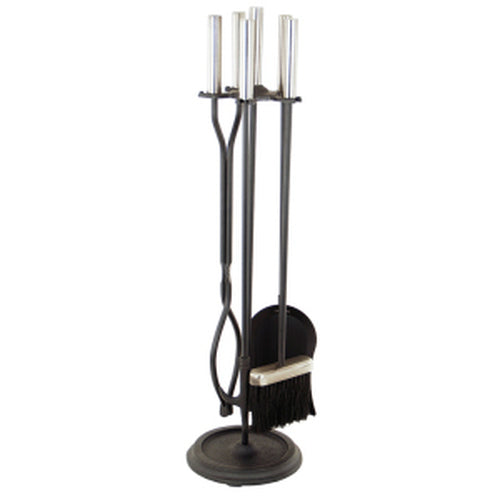 Pewter & Black 4 Piece Tool Set 30"