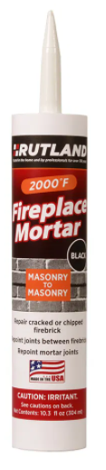 Rutland Black Fireplace Mortar - Chimney Cricket