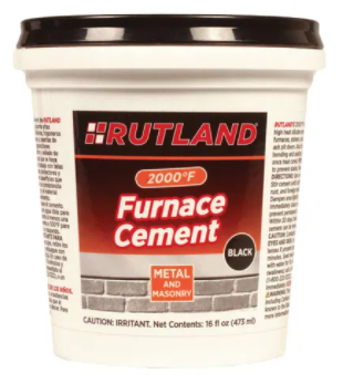 Rutland Black Furnace Cement (16 fl oz) - Chimney Cricket