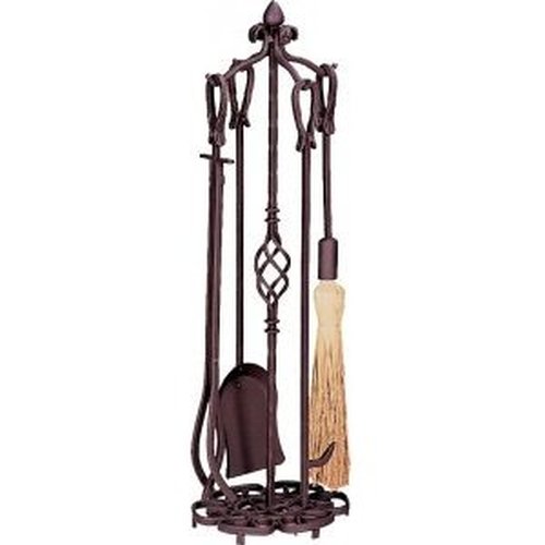 5 Piece Bronze Finish Tool Set 33" H