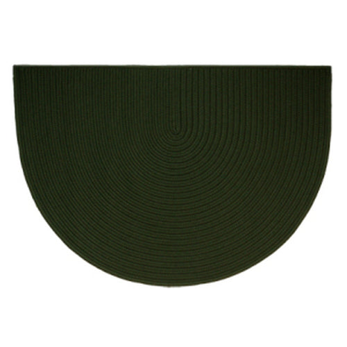 46" x 31" Dark Green Half Round Rug