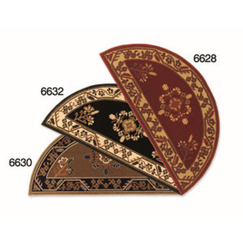 Jardin 44"X 22" Half Round Vermillion