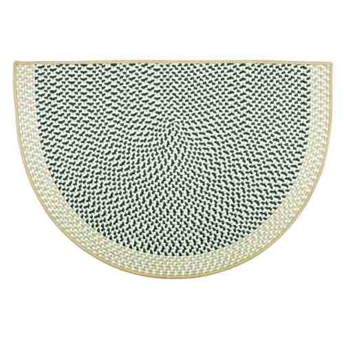 Shadow 46" X 31" Half Round Rug Tweed Braided
