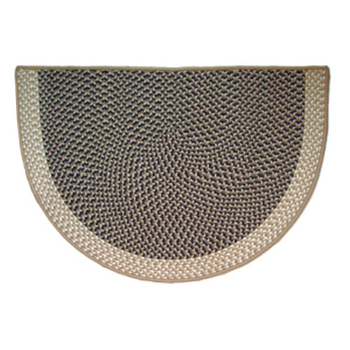 46" x 31" Moss Green Half Round Rug