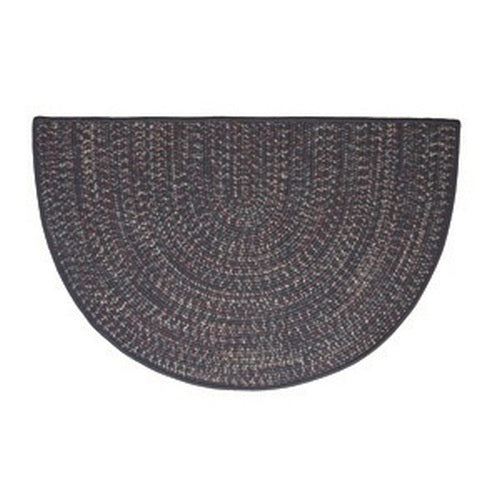 46" x 31" Navy Half Round Rug
