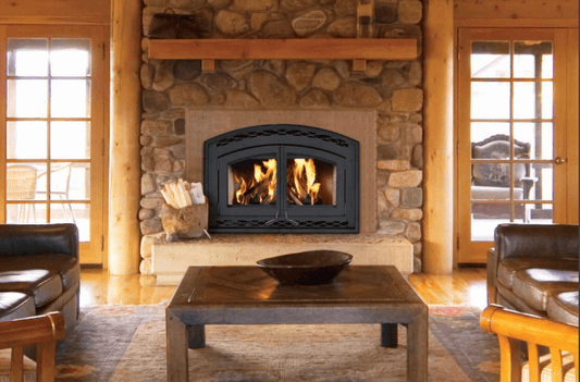 Superior EPA Certified CAT Wood-Burning Fireplace, Front Open, Grey Stacked Refractory Brick, F2846 - Chimney Cricket