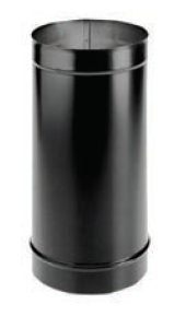 Duravent 7" Diameter DuraBlack 24" Single Wall Pipe - Chimney Cricket