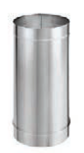 Duravent 8" Diameter DuraBlack 24" Stainless Steel Single Wall Pipe - Chimney Cricket