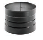 Duravent 6" Diameter DuraBlack Double-Skirted Stovetop Adapter - Chimney Cricket