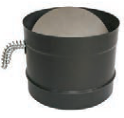 Duravent 6" Diameter DuraBlack Single Wall Damper Section - Chimney Cricket