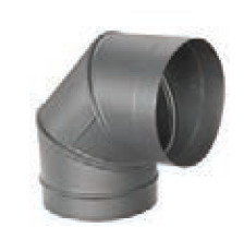 Duravent 10" Diameter DuraBlack Single Wall 90 Degree Elbow - Chimney Cricket