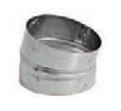 Duravent 6" Diameter DuraLiner 15 Degree Stainless Steel Elbow Adapter - Chimney Cricket