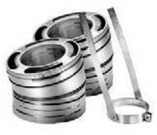 Duravent 8" Diameter DuraPlus 2100HT 15 Degree Stainless Steel Elbow Kit - Chimney Cricket