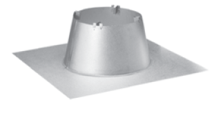 Duravent 6" Diameter Duratech Canada Flat Roof Flashing - Chimney Cricket