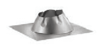 Duravent 8" Diameter DuraTech Dead Soft Aluminum 0/12-6/12 Adjustable Roof Flashing - Chimney Cricket